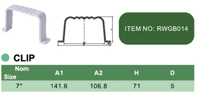 PVC GUTTER CLIP