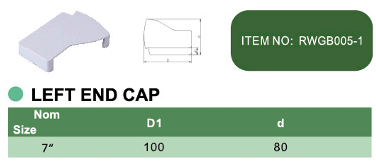 PVC LEFT END CAP