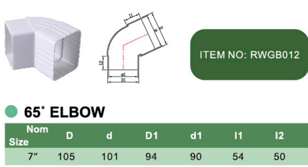 PVC 65° ELBOW