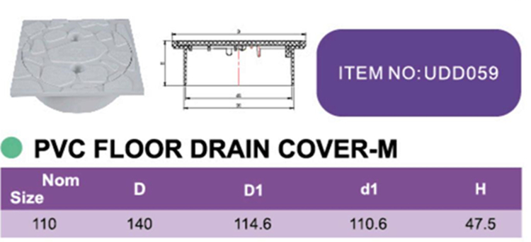 PVC FLOOR DRAIN COVER-M