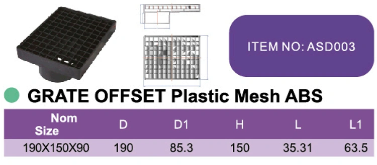GRATE OFFSET Plastic Mesh ABS