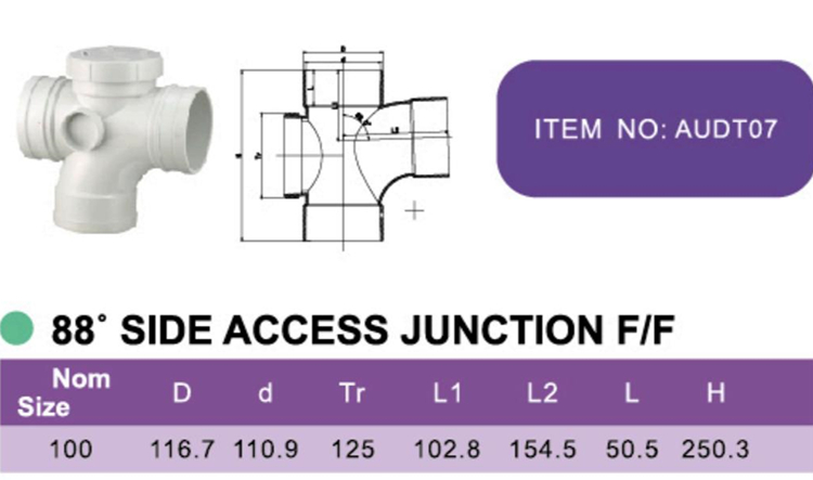 88° SIDE ACCESS JUNCTION F/F