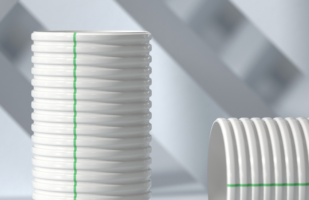 High impact PVC-M double wall corrugated pipe