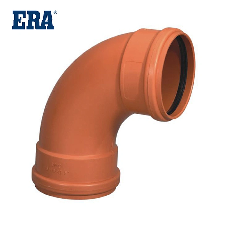 PVC 90° SWEEP WITH DOUBLE SOCKET RUBBER