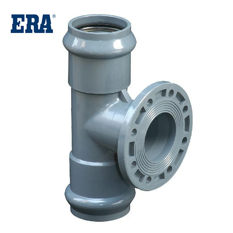 PVC FITTINGS TWO FAUCET ONE FLANGE REDUCING TEE