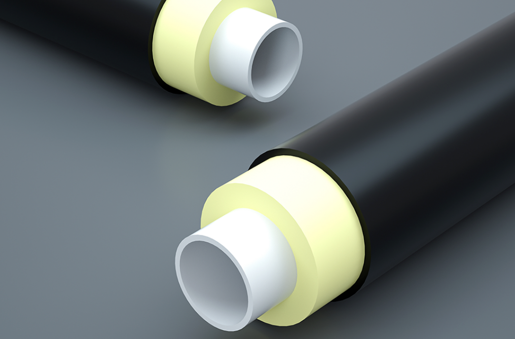 Prefabricated buried insulation composite plastic pipe
