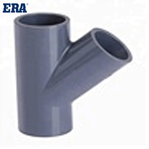 PVC SCH40 ASTM D2466 45 Degree Skew TEE With NSF Certificate