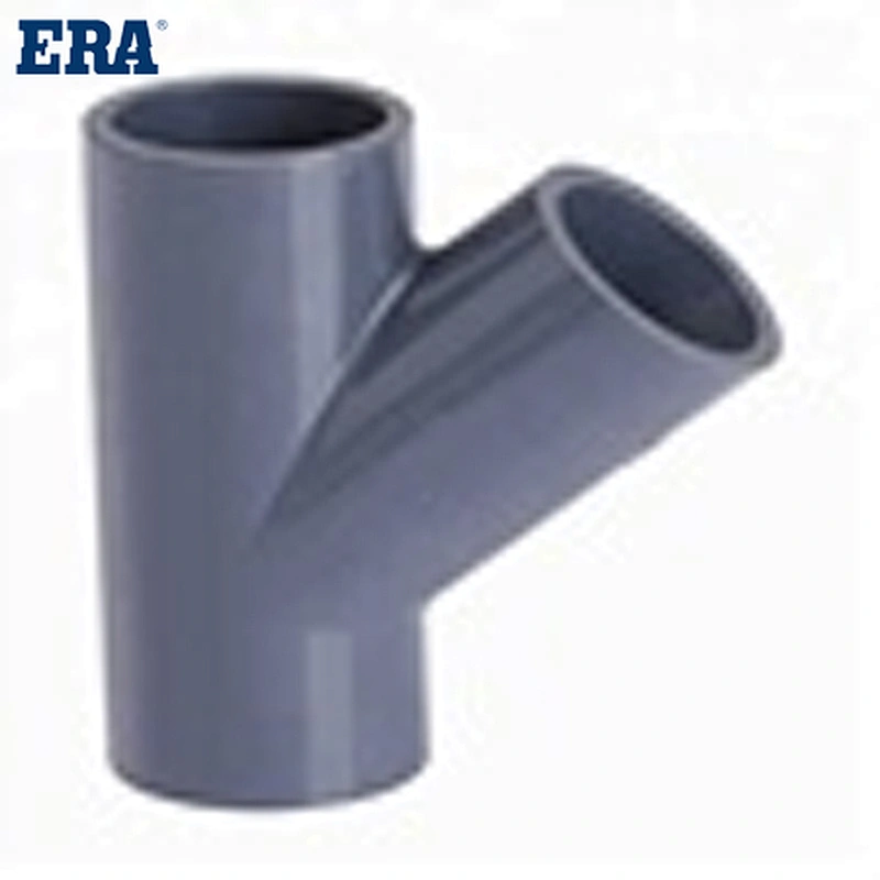 PVC SCH40 ASTM D2466 45 Degree Skew TEE With NSF Certificate