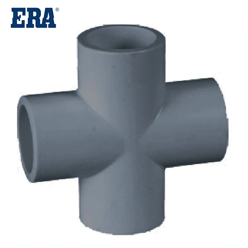 PVC Pressure Pipe fittings NSF SCH80 PVC Cross Tee Black gray