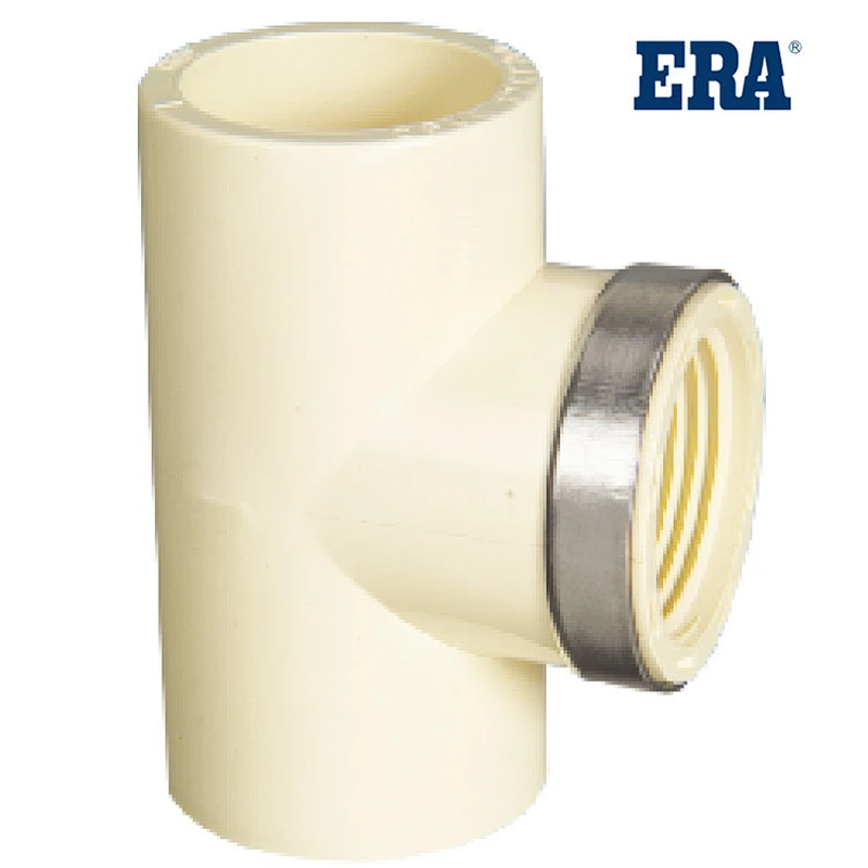 CPVC DIN FITTINGS Equal Female Thread Tee With Steel Ring