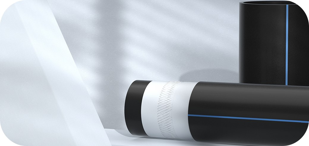 Steel wire mesh reinforced polyethylene