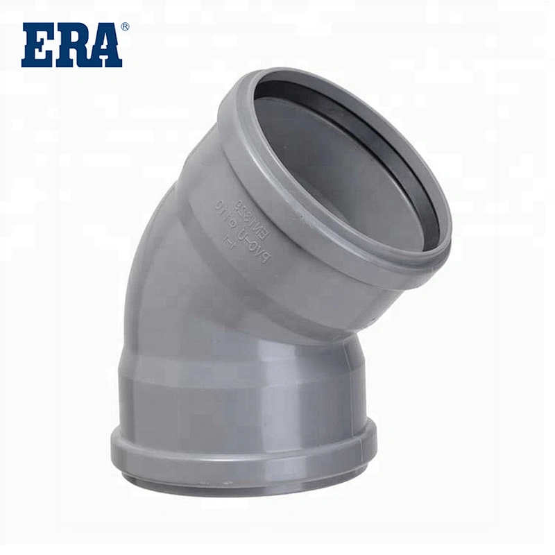 PVC 45° ELBOW WITH TWO RUBBER RINGS