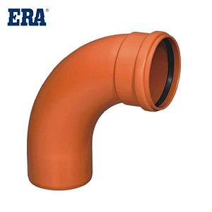 PVC 90° SWEEP WITH SINGLE SOCKET RUBBER