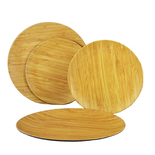 Ensemble de vaisselle en fibre de bambou de conception d'échantillon gratuit pour enfants adultes ensembles d'assiettes vaisselle