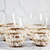 Suporte para copos de velas com design de vime