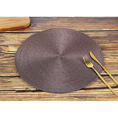 custom woven rattan placemat with fruit