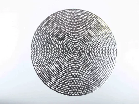 silver pvc placemats