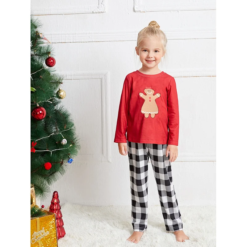 Buffalo Plaid Family Christmas Pajamas Custom Print Top & Pants Matching Christmas Pyjamas