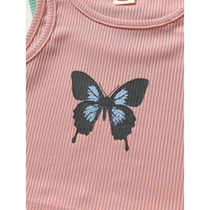 Cami Shirt With Shorts Children Sleepwear Pijama Girl Cotton Kids Girl Pajama Set