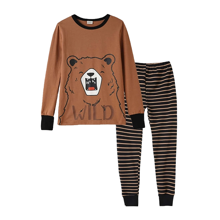 2021 Pyjama Enfant Organic Cotton Pyjama Suit Kids' 2 Piece Long Sleeve 100% Organic Cotton Pajama Set