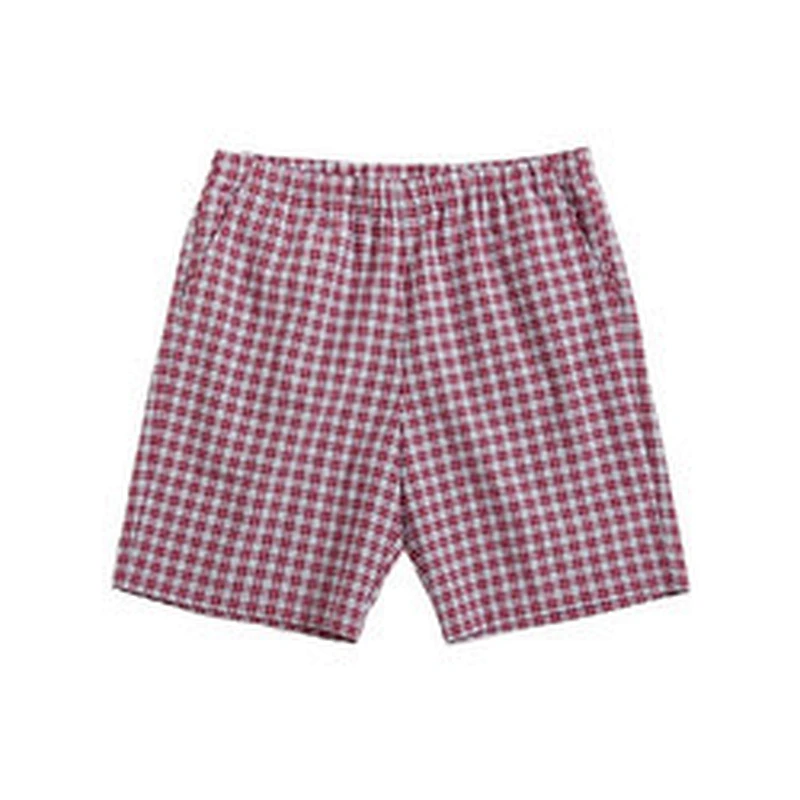 New Arrival Plaid Short Pyjama Sleepwear Bamboo Breathable Bottoms Cotton Plaid Men Short Pajamas
