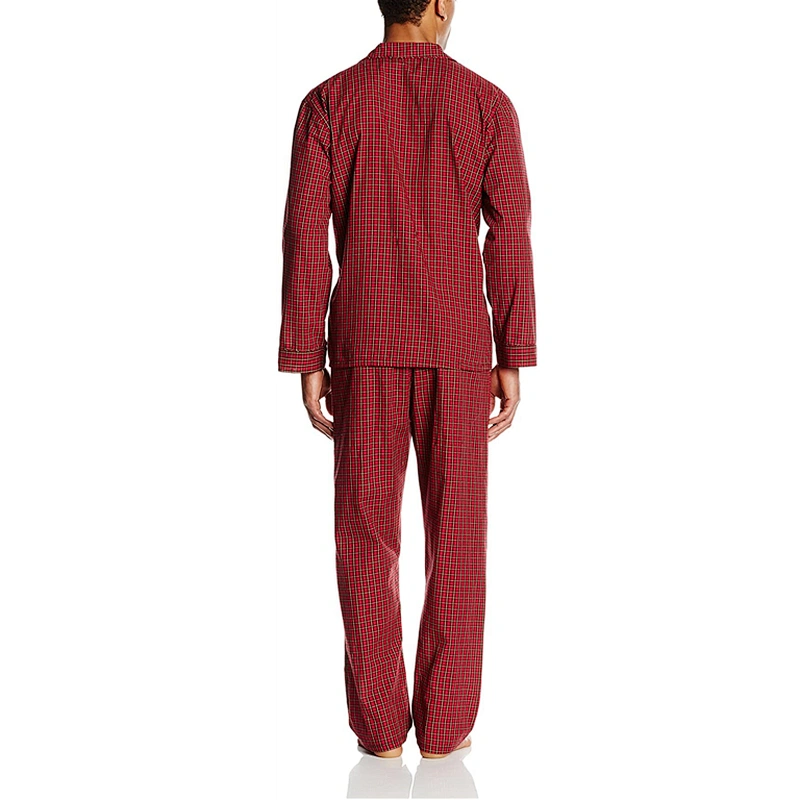 Winter Christmas Pjs Mens Sleepwear Long Sleeve Cotton Man Pajama Set