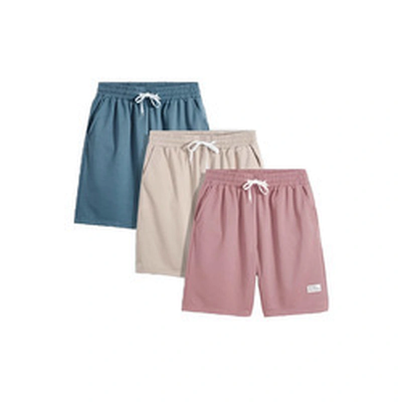 Summer Custom Cotton Shorts Men Terry Pocket Letter Printed Men Running Gym Shorts for Men