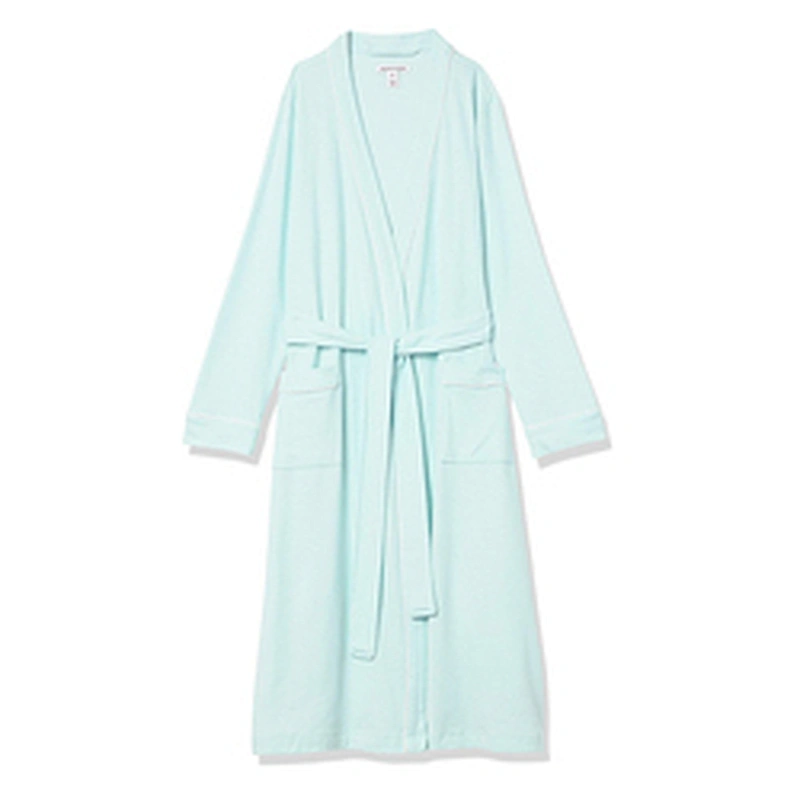 Women's Lightweight Soft Kimono Bath Robe Cotton Calf-Length Waffle Robe