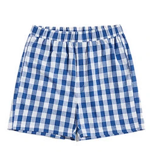 New Arrival Plaid Short Pyjama Sleepwear Bamboo Breathable Bottoms Cotton Plaid Men Short Pajamas