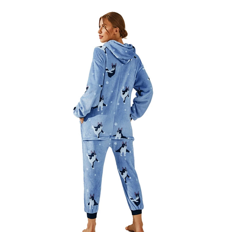 New Arrival Print 3D Ear Winter Velvet Adult Rompers Fleece Custom Long Jumpsuits Flannel Animal Unicorn  Women Onesie