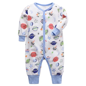 Infant Cartoon Knit Clothes Baby Onesie Jumpsuits Custom Viscose from Bamboo Viscose Baby Pajamas Romper