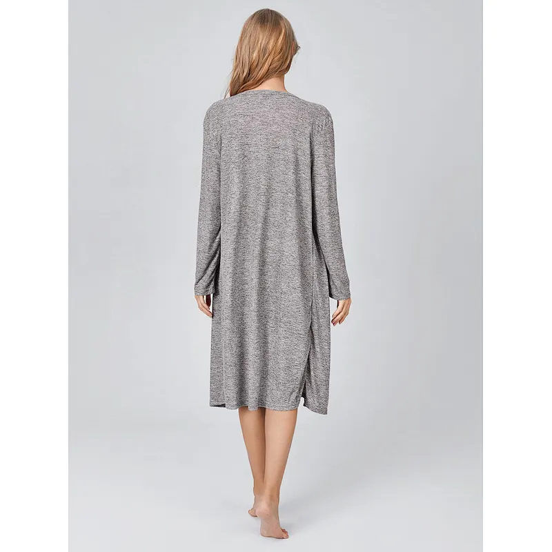 Solid Open Front Dress Robe Lounge Wear Sets Wholesale 2022 Bamboo Cotton Loungewear For Women