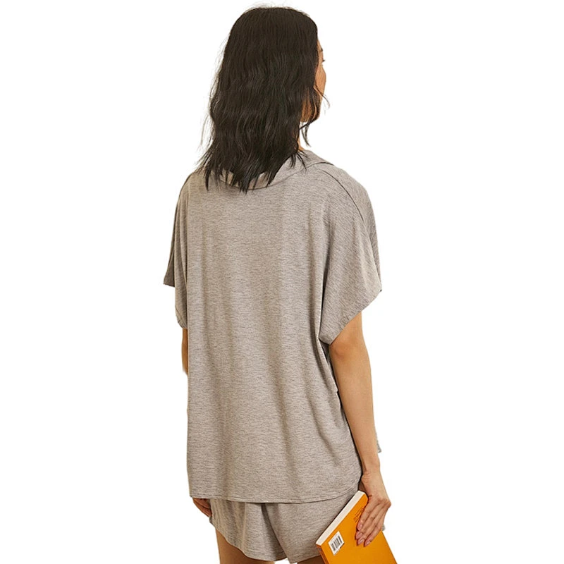 Wholesale Ladies Short Summer Solid Pijamas Knitted Kurta Pajama Bamboo Designer Pyjamas Women
