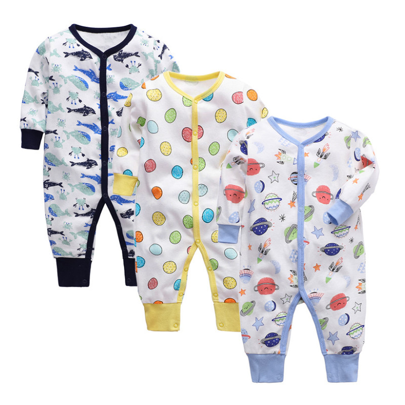 Infant Cartoon Knit Clothes Baby Onesie Jumpsuits Custom Viscose from Bamboo Viscose Baby Pajamas Romper