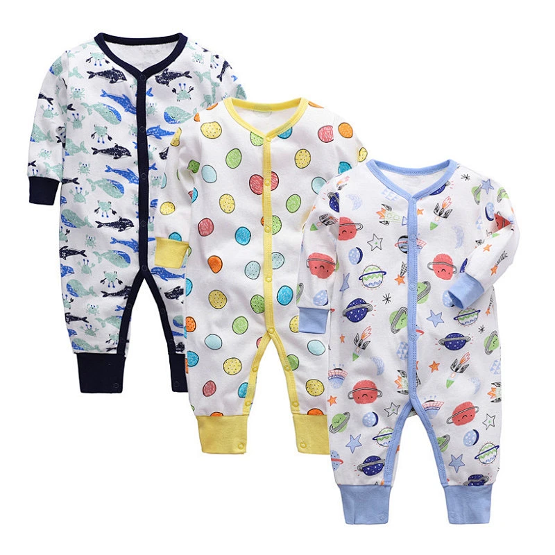 Infant Cartoon Knit Clothes Baby Onesie Jumpsuits Custom Viscose from Bamboo Viscose Baby Pajamas Romper