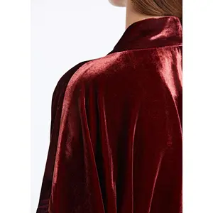 Wholesale Oversize Bathing Robe Velvet Dressing Gown Velvet Robe