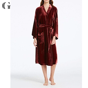 Wholesale Oversize Bathing Robe Velvet Dressing Gown Velvet Robe