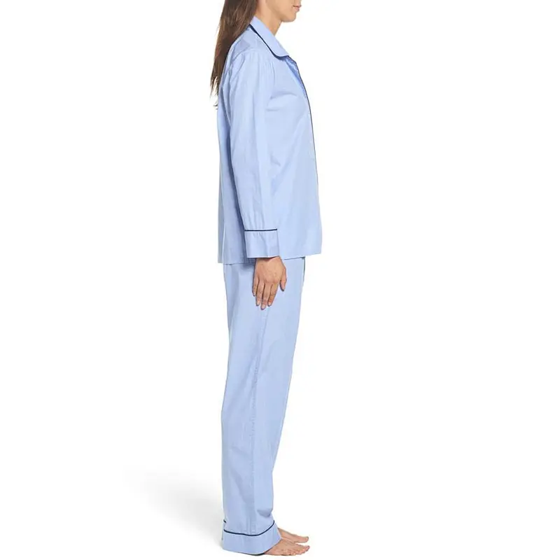 Wholesale 100% Cotton Pyjamas Classic Loose-fitting Women Vintage Custom Pajamas