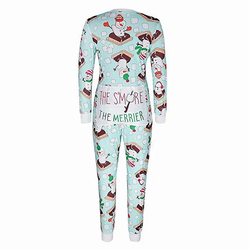 Wholesale Sexy Women Long Sleeve Zipper Jumpsuit Funny Letter Club Christmas Onesie Pajamas