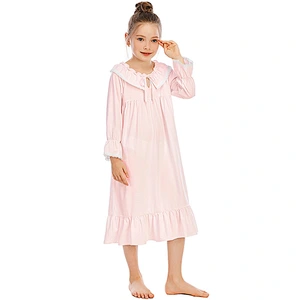 Toddler Girl Lace Sleep Wear Dress Pyjamas Children Clothing Sleepwear Custom Cotton Kids Pajama Dress