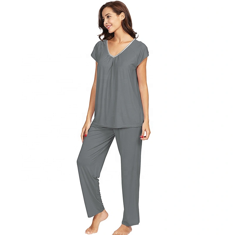 Soft Lightweight Sleepwear Bamboo Women Pajamas Set Pijamas Cotton Pajamas Woman