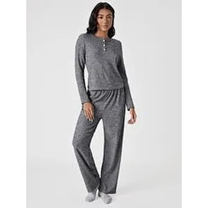 Woman Rib Pajama Set Wholesale Custom Rayon Custom Lounge Wear Winter Cotton Women Loungewear Sets