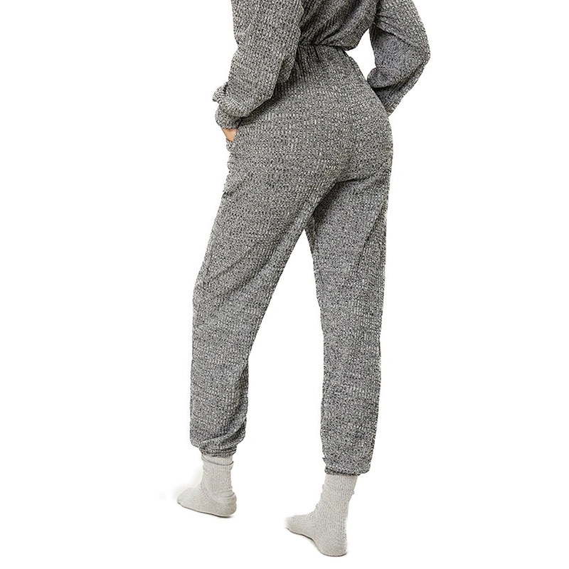 Navy Linen Loose PJ Pants Women With Front Slant Pockets And Back Patch Pocket Sleep Pajama Pants