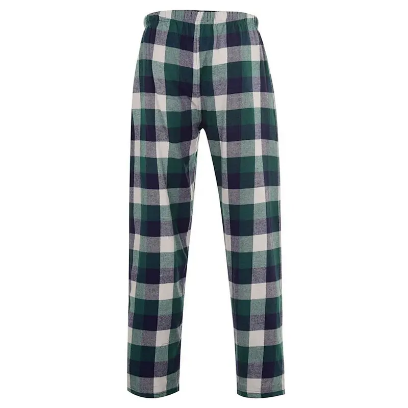 Wholesale Men's Sleepwear Soft Cotton Shirt with Flannel Pants Pyjamas Set Custom Pajamas For Men