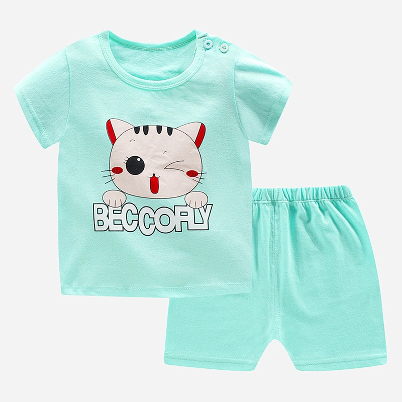 Summer Children's Short Sleeve T - Shirt Clothes Pure Cotton Baby Clothing Set