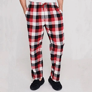 Soft Cotton Pyjama Lounge Pants Casual Custom Men Plaid Pajama Pants