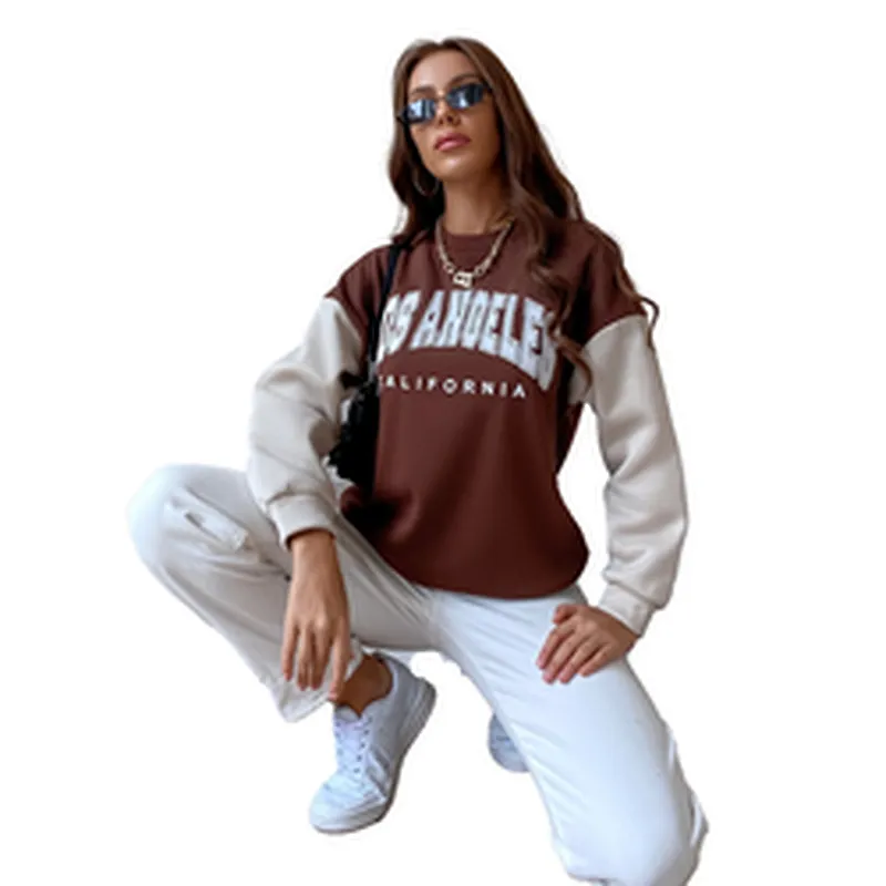 Wholesale Fashionable Zipper Woman Sweatshirts Girls Cotton Custom Stringless Hoodie Sets For Women