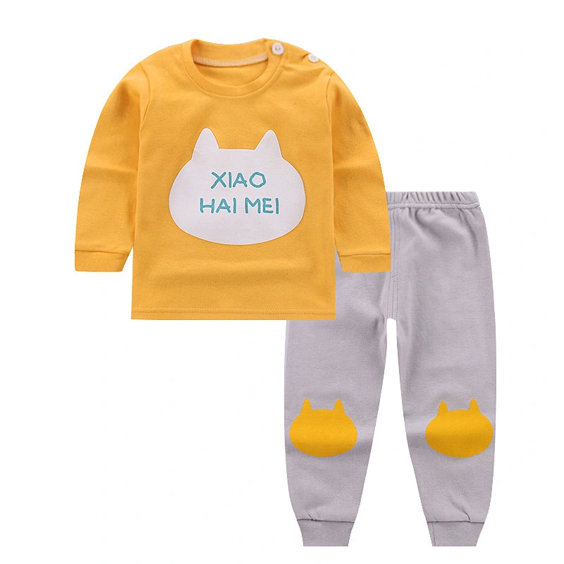 Children Boys Girls Unisex Children Clothes Pajamas Knitted Cotton Pyjamas Custom Cartoon Pjs For Kids