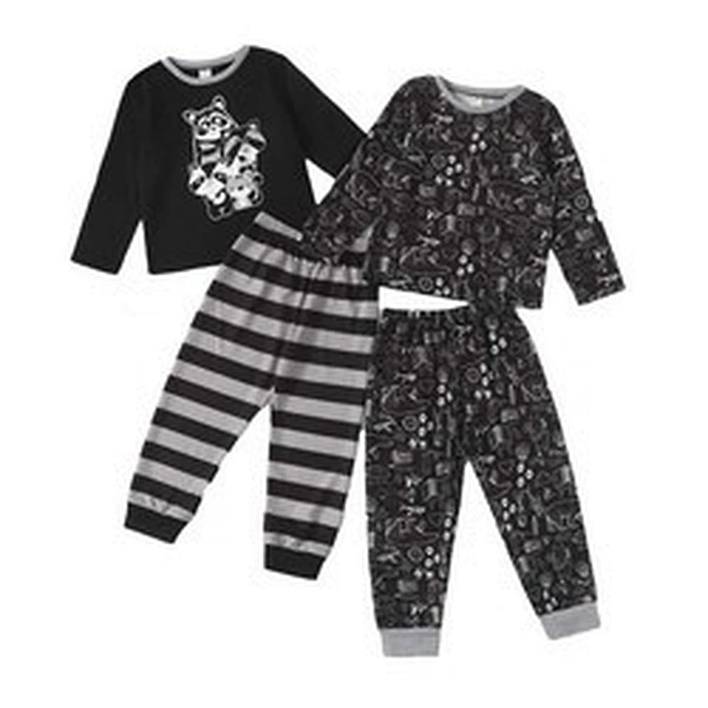 Toddler Boys Sleepwear Long Sleeve Cartoon Children PJS OEM Kids Pajama Set