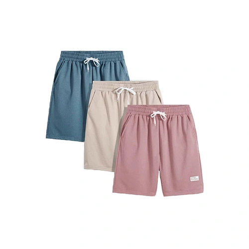 Summer Custom Cotton Shorts Men Terry Pocket Letter Printed Men Running Gym Shorts for Men